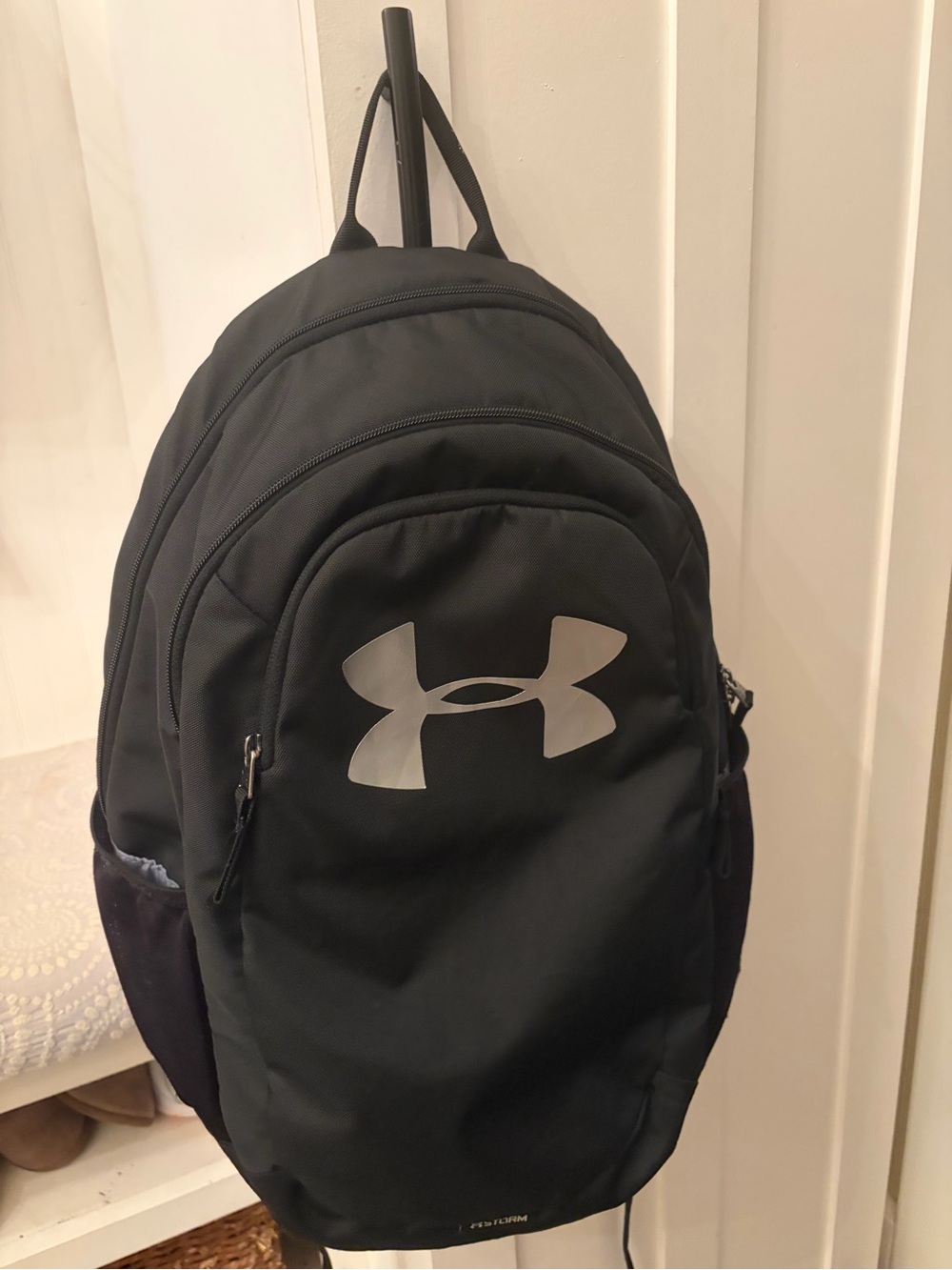 Under Armour Black Backpack with Silver Logo